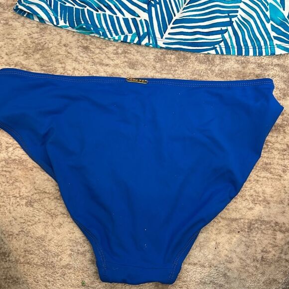 Chaps size 10 two piece bathing suit halter tankini - Picture 8 of 11